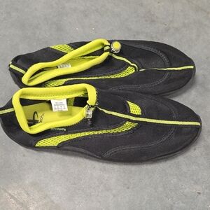 Athletech Black and Neon Yellow Women’s Water Shoes